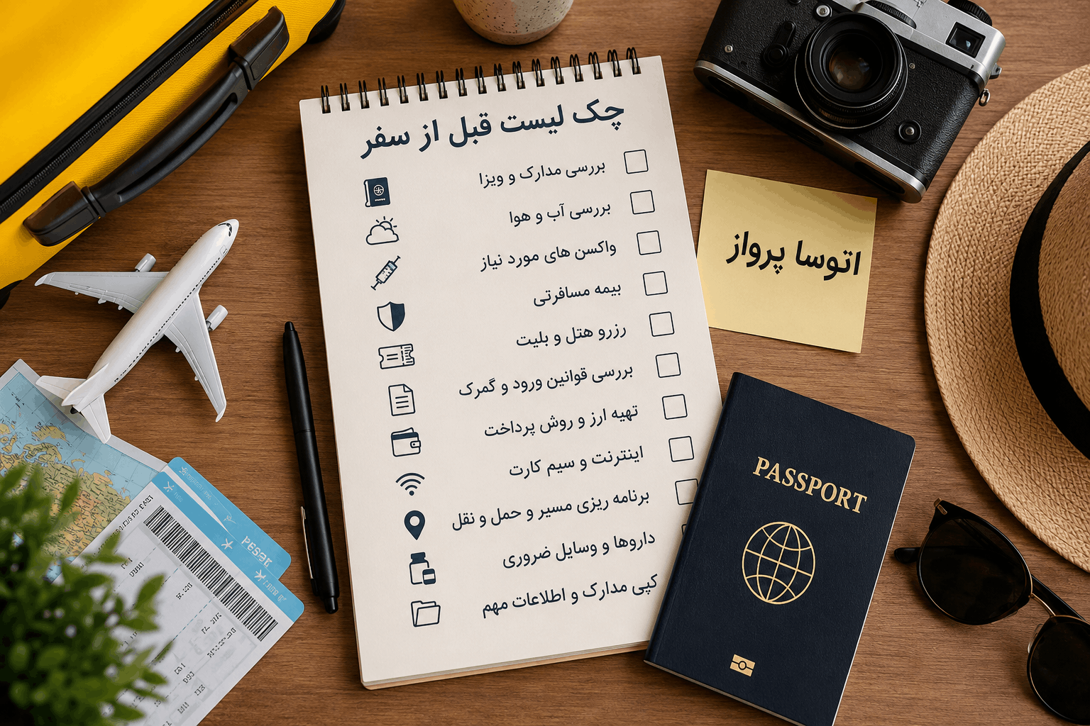 چک لیست سفر مجله آتوسا پرواز