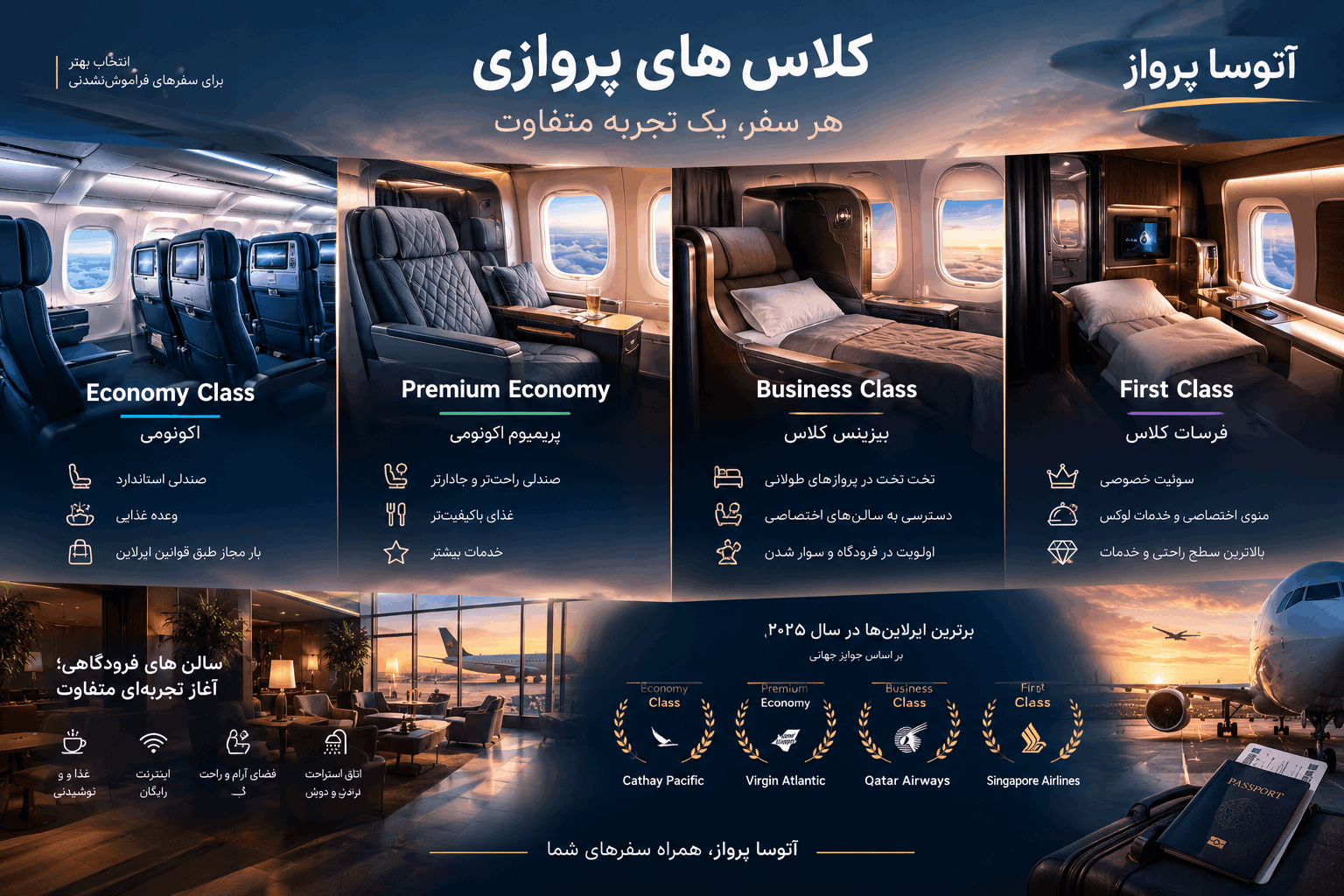 کلاس های پروازی مجله آتوسا پرواز